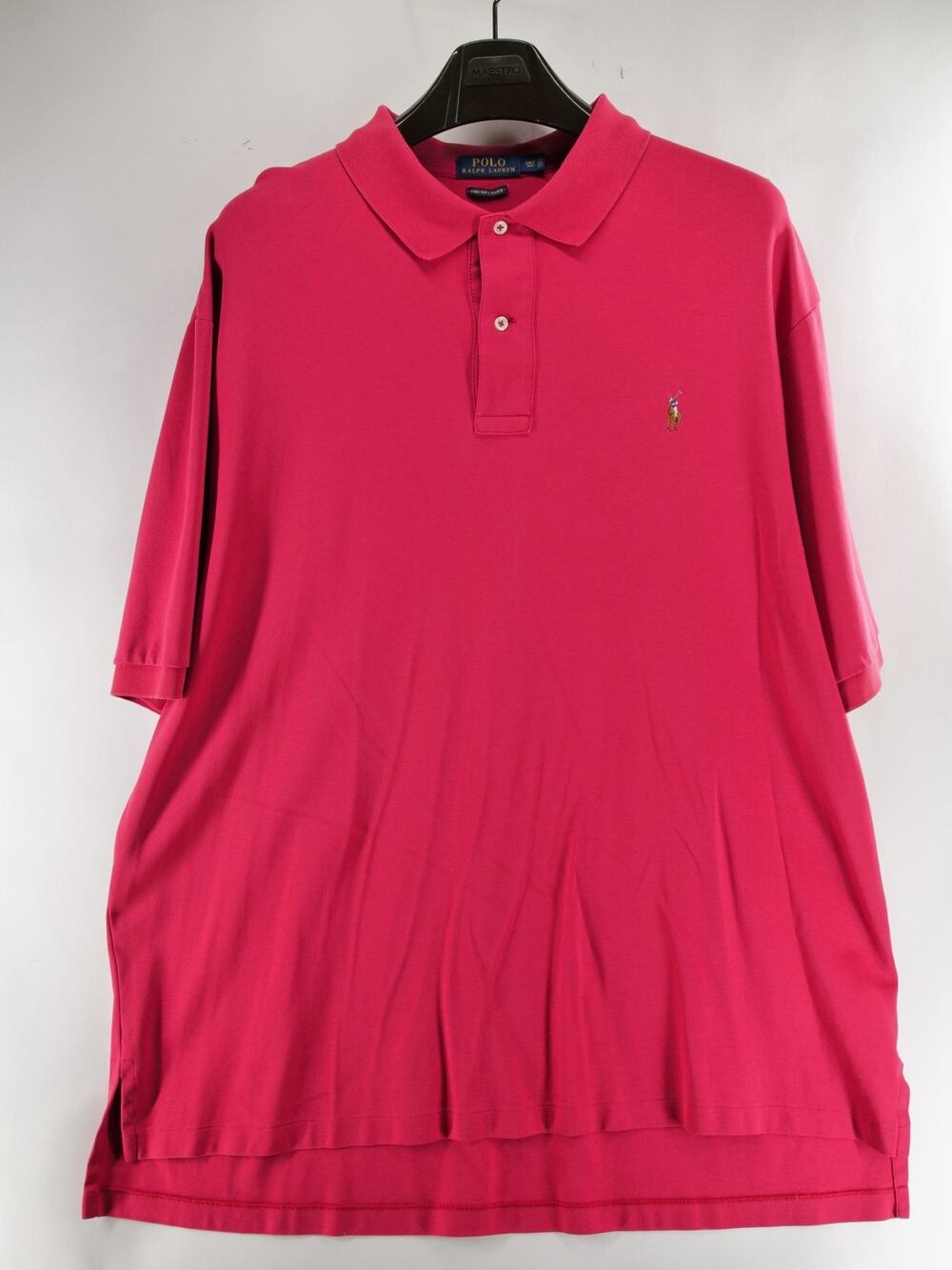 Polo Ralph Lauren Men's 2XLT Fuchsia Pima Soft Touch Short Sleeve Polo Shirt